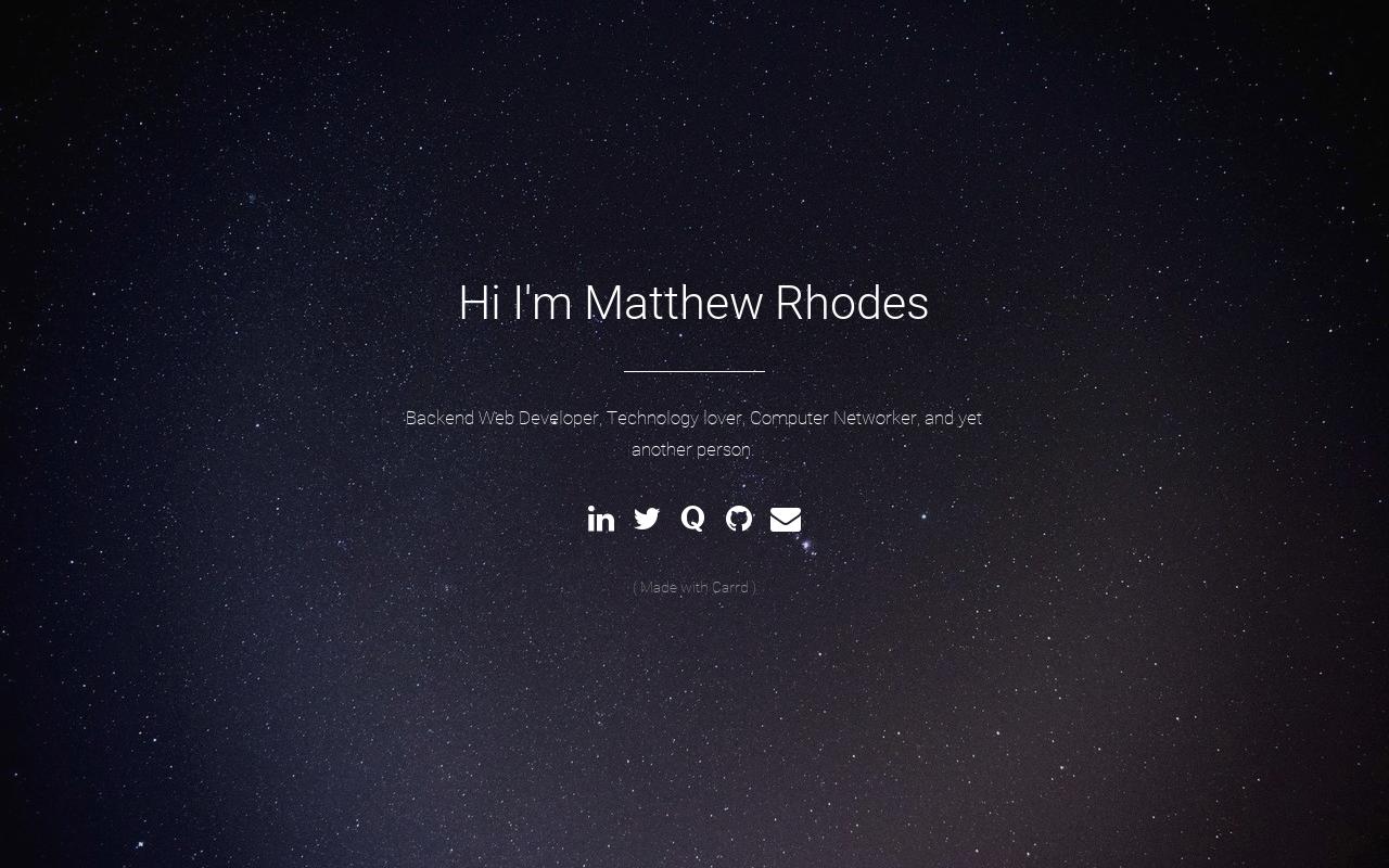 Carrd profile picture for @matthew